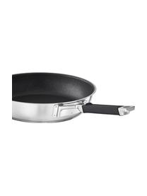 Sauteuse inox avec revêtement anti-adhésif Silence Pro, Ø 24 cm, Acier inoxydable 18/10, Couleur argentée, noir, Ø 34 x haut. 10 cm