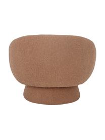 Sillón en tejido bouclé Ted, Tapizado: poliéster Alta resistenci, Estructura: madera de pino, madera co, Bouclé marrón, An 93 x F 82 cm