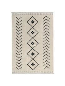 Tapis berbère beige Barber, Brun clair, noir