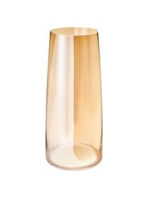 Grosse Mundgeblasene Glas-Vase Myla in Bernsteinfarben, Glas, Bernsteinfarben, Ø 18 x H 40 cm