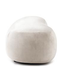 Nierenförmiger Hocker Alba, Bezug: 97% Polyester, 3% Nylon D, Gestell: Massives Fichtenholz, FSC, Füße: Kunststoff, Webstoff Cremeweiß, B 130 x T 62 cm