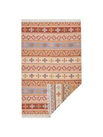 Kelim vloerkleed Kaveri in ethnostijl van katoen, 100% katoen, Beige, multicolour, B 160 x L 220 cm (maat M)