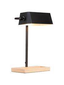 Lampe de bureau scandinave Cambridge, Noir, brun clair