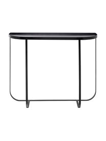 Kovový konzolový stolík Harper, Kov s práškovým náterom, Čierna, Š 100 x H 30 cm