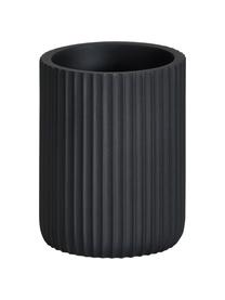 Vaso cepillo de dientes Blackheath, Poliresina, Negro, Ø 7 x Al 10 cm