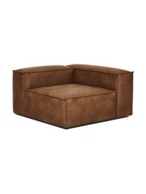 Modulo angolare in pelle riciclata Lennon, Rivestimento: pelle riciclata (70 % pel, Rivestimento: imbottitura in schiuma co, Pelle marrone, Larg. 119 x Prof. 119 cm, angolo a sinistra