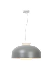 Lámpara de techo Miry, estilo retro, Pantalla: metal recubierto, Anclaje: metal, Cable: cubierto en tela, Gris, Ø 50 x Al 28 cm