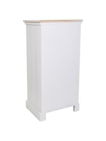 Mueble auxiliar Mario, Estructura: madera de paulownia, tabl, Blanco, beige, An 40 x Al 80 cm