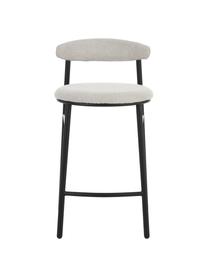 Tabouret de bar blanc crème Doggi, Blanc crème, larg. 44 x haut. 84 cm