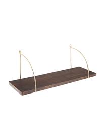 Mangohouten wandplank Porter, Plank: massief mangohout, gelakt, Bruin, 60 x 24 cm