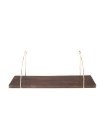 Mangohouten wandplank Porter, Plank: massief mangohout, gelakt, Bruin, 60 x 24 cm