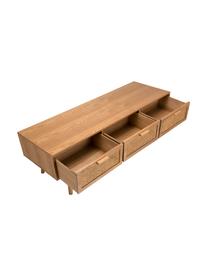 Tv-meubel Romeo van hout met Weens vlechtwerk, MDF, essenhoutfineer, Essenhoutkleurig, 120 x 40 cm