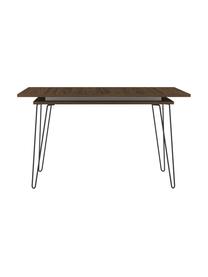 Mesa de comedor extensible Aero, 134 x 90 cm, Patas: metal pintado, Nogal, An 134-175 x F 90 cm