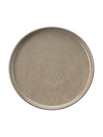 Steingut Speiseteller Ceylon in Grau/Grün gesprenkelt, 2 Stück, Steingut, Bräunlich, Grüntöne, Ø 27 cm