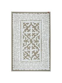 Tapis antidérapant intérieur extérieur en vinyle Aksana, Vinyle, recyclable, Blanc, taupe, larg. 136 x long. 203 cm