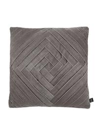 Coussin en velours gris foncé Marisa, Gris foncé