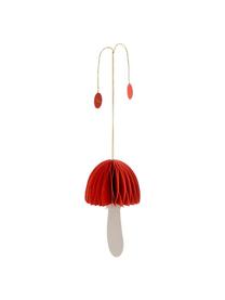 Ciondolo Mushroom, 2 pz., Carta, Rosso, bianco, Ø 5 x Alt. 12 cm