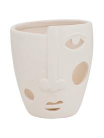 Design-Teelichthalter-Set Faces, 2-tlg., Porzellan, Cremeweiss, Je Ø 9 x 9 cm