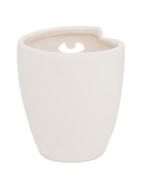 Design-Teelichthalter-Set Faces, 2-tlg., Porzellan, Cremeweiß, Je Ø 9 x 9 cm