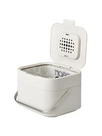Abfalleimer Stack für Biomüll, 4 L, Griff: Edelstahl, gebürstet, Off White, B 24 x T 20 cm, 4 L