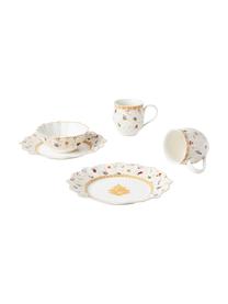 Súprava tanierov z porcelánu Toy's Delight 2 osoby (6 dielov), Premium porcelán, Biela, žltá, vzorovaná, 2 osoby (6 dielov)