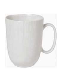 Tasse artisanale avec rainures légères Sandvig, 4 pièces, Blanc cassé