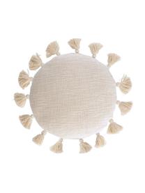 Housse de coussin ronde 45x45 bohème Chiarina, Beige