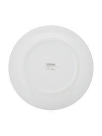 Platos de postre de porcelana Glimmer, 4 uds., Porcelana, Blanco, dorado, Ø 21 cm