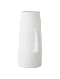 Grand vase décoratif en terre cuite Nose, Terre cuite, Blanc, larg. 20 x haut. 40 cm