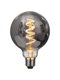 E27 Leuchtmittel, dimmbar, warmweiß, 1 Stück, Leuchtmittelschirm: Glas, Leuchtmittelfassung: Aluminium, Grau, Ø 10 x H 14 cm