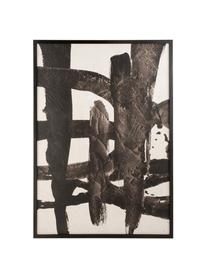 Stampa su tela incorniciata Abstract, Cornice: legno di abete, pannello , Nero, bianco, Larg. 110 x Alt. 157 cm