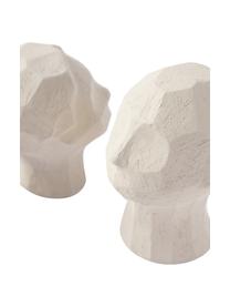 Deko-Objekt-Set Limestone, 2er-Set, Beton, Cremeweiß, Set mit verschiedenen Größen