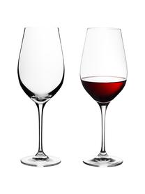 Poháre na červené víno z hladkého krištáľového skla Harmony, 6 ks, Priehľadná
