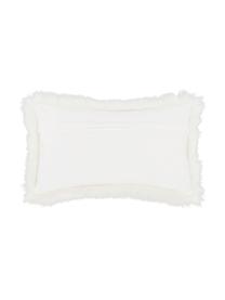 Zachte kussenhoes van imitatievacht Mathilde in crème kleur, glad, Crèmekleurig, B 30 x L 50 cm