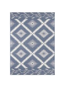 Tapis d'extérieur bleu Malibu, Bleu, crème