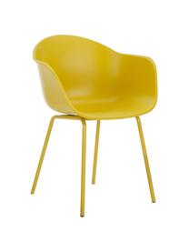 Chaise scandinave plastique Claire, Jaune, larg. 60 x prof. 54 cm