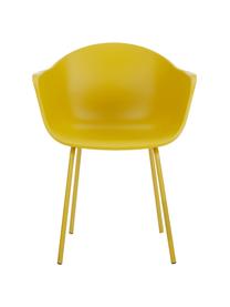 Chaise scandinave plastique Claire, Jaune, larg. 60 x prof. 54 cm