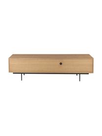 Mueble TV Allure, Estructura: aglomerado chapado en mad, Patas: metal pintado, Madera, An 200 x Al 55 cm