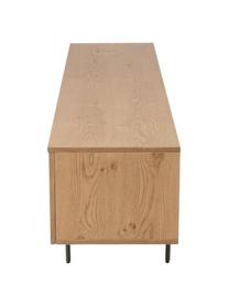 Mueble TV Allure, Estructura: aglomerado chapado en mad, Patas: metal pintado, Madera, An 200 x Al 55 cm