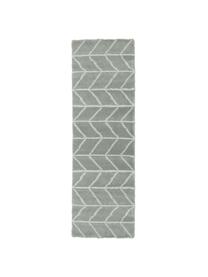 Tapis de couloir moelleux à poils longs Cera, Gris, blanc crème, larg. 80 x long. 250 cm