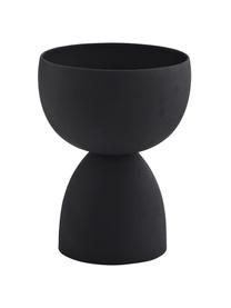 Cache-pot métal noir Lady, Acier, enduit, Noir, Ø 25 x haut. 33 cm