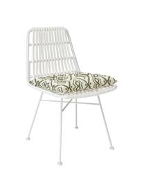 Cuscino sedia in cotone Delilah, Rivestimento: 100% cotone, Verde oliva, Larg. 40 x Lung. 40 cm