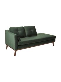 Chaise longue in velluto verde oliva Alva, Rivestimento: velluto (copertura in pol, Struttura: legno di pino massiccio, Piedini: legno massello di faggio,, Velluto oliva, Larg. 193 x Prof. 94 cm