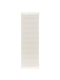 Tapis de couloir blanc Vanya, 100 % coton, Blanc, Larg. 70 x long. 200 cm