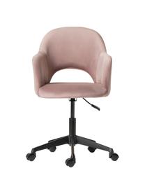 Zamatová kancelárska stolička s opierkami Rachel, Zamatová staroružová, Š 65 x H 68 cm