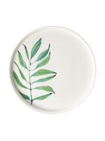 Sada snídaňových talířů z jemného kostního porcelánu s tropickým designem Timba, 4 díly, Porcelán Fine Bone China
Fine Bone China je jemný porcelán, který se vyznačuje zejména svým zářivým a průsvitným leskem, Bílá, zelená, zlatá, se vzorem, Ø 21 cm