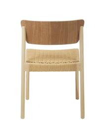 Holzstühle Danny mit Rattan-Sitzfläche, 2 Stück, Gestell: Massives Buchenholz, Sitzfläche: Papierrattan, Rückenlehne: Schichtholz mit Eschenfur, Buchenholz, Beige, B 52 x T 51 cm