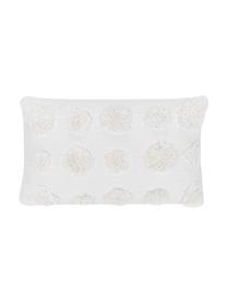 Coussin rectangulaire blanc Sudda, Blanc