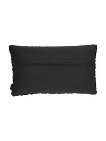 Coussin rectangulaire velours Smock, Noir