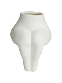 Designová váza Avaji, Keramika, Bílá, Š 16 cm, V 20 cm
